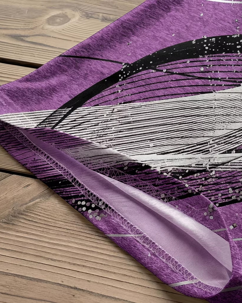 Topp Oregelbundet Långärmat Tryckt