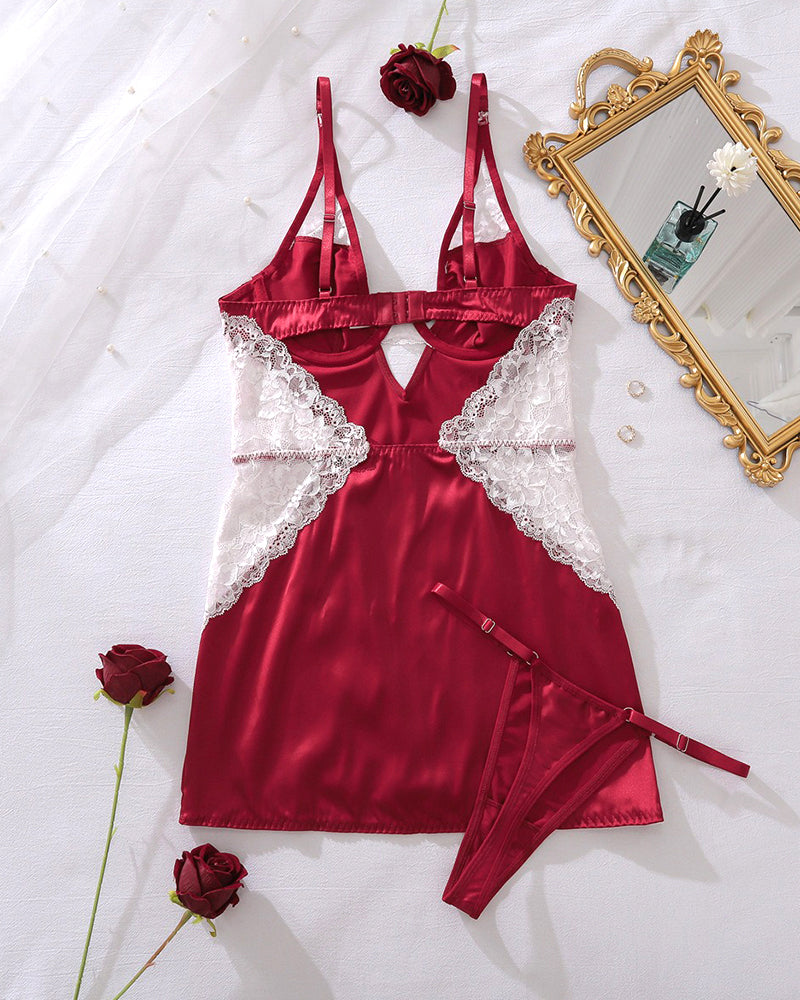 Natttröja Sexig Kamisoll Slits