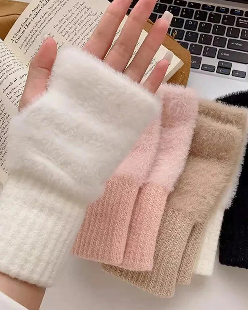 Handskar Enfärgad Modig Varm