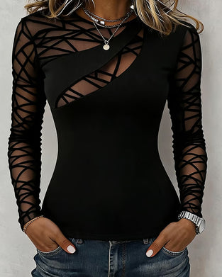 Topp Rundhalsad Kors Solid