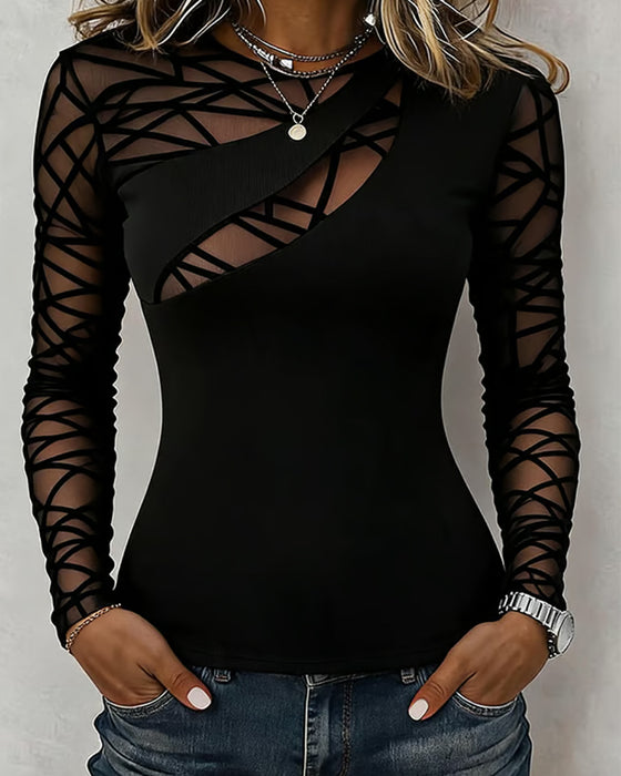 Topp Rundhalsad Kors Solid