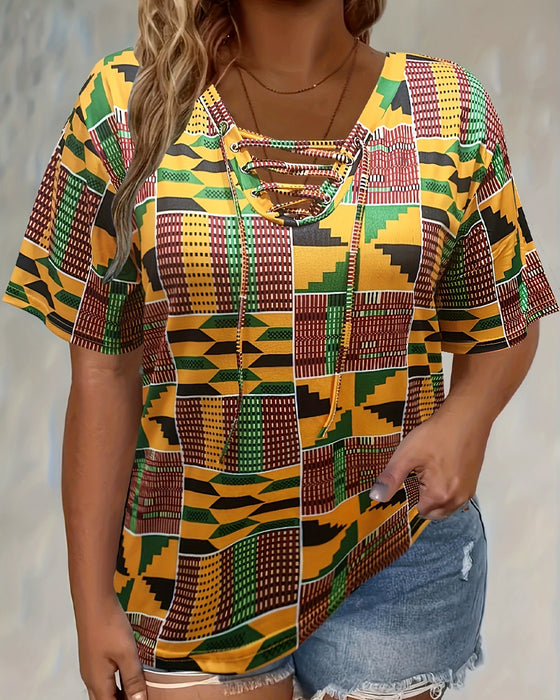 Blus Tie-Dye Tryck