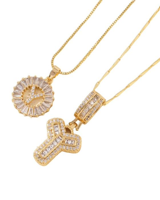 Halsband Initial Bokstav Hängsmycke 2 Förpackning