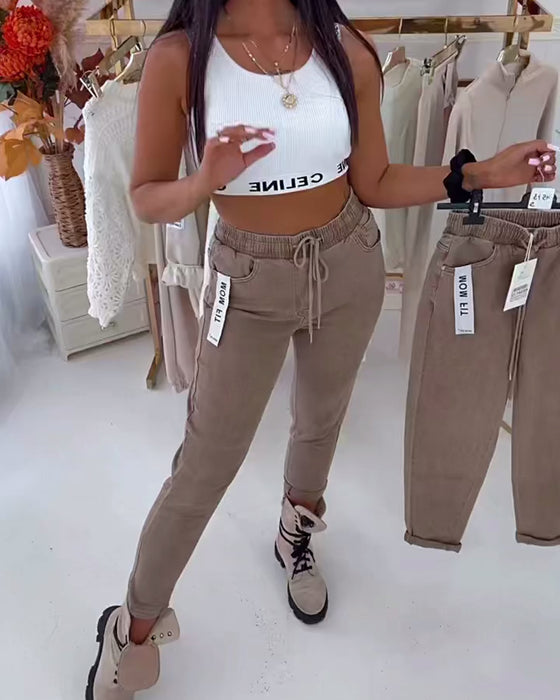 Byxor Elastisk Stretch Skinny