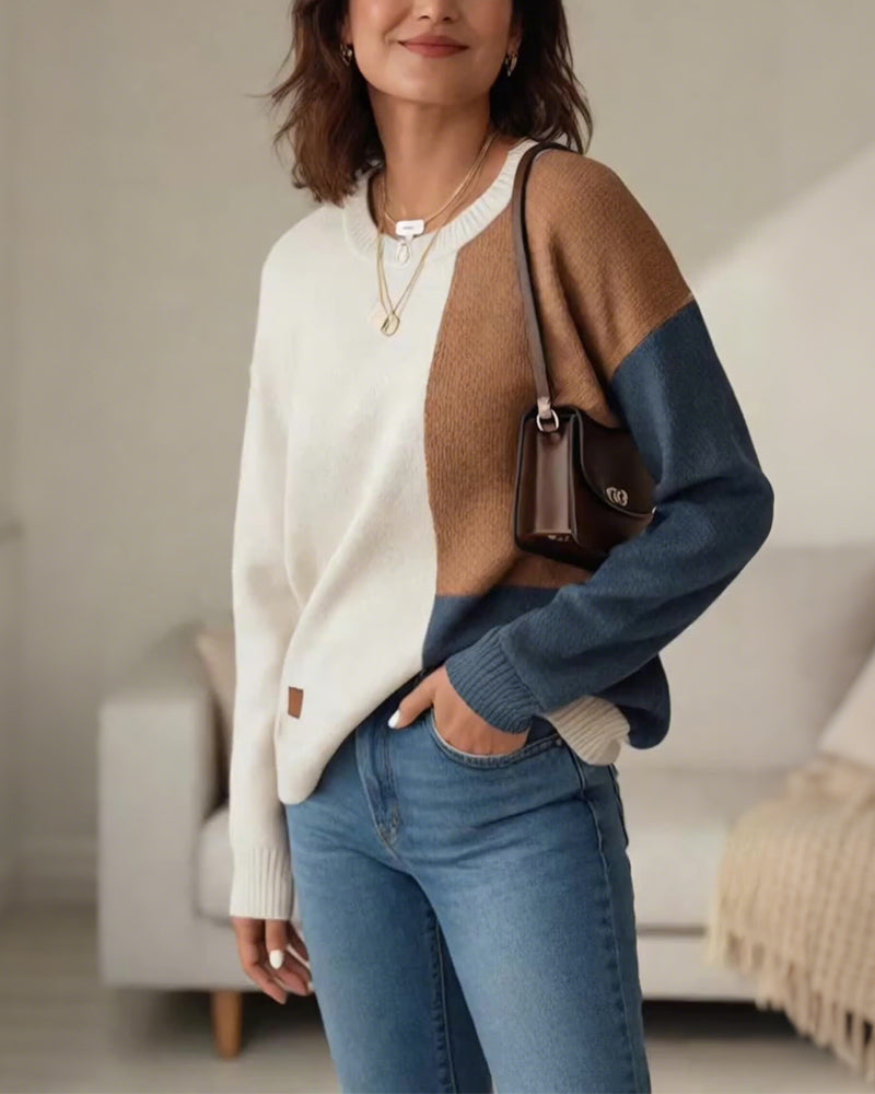 Tröja Färgblockad Mode