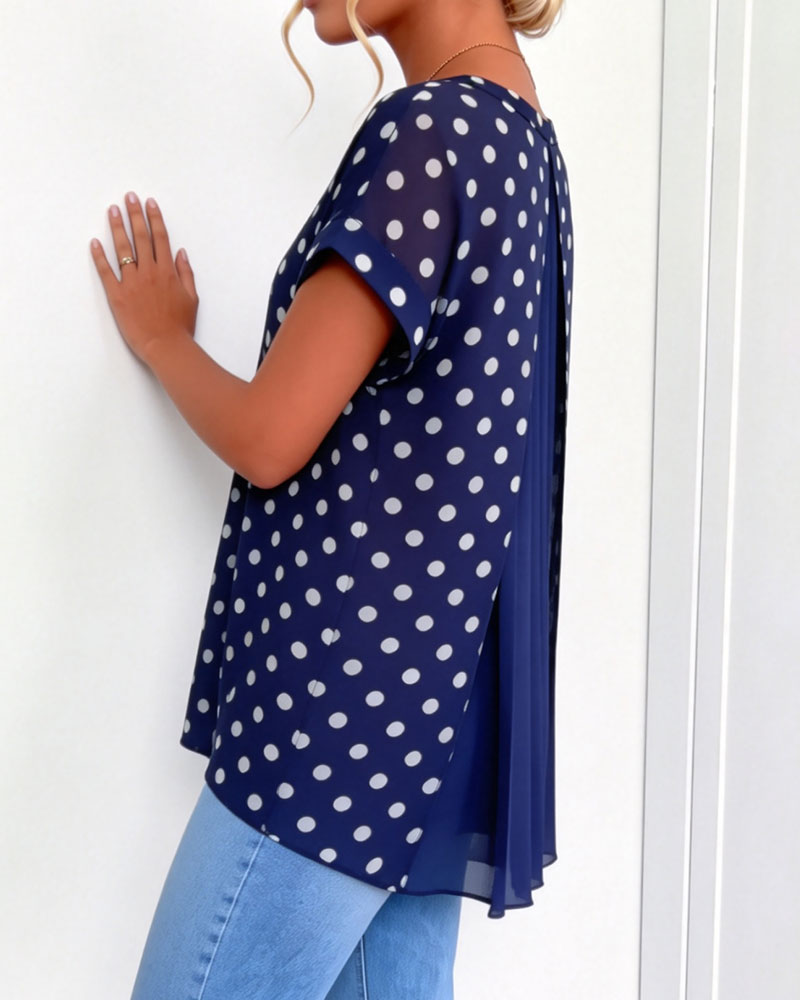 Blusar Prickigt Bakveck Färgblock