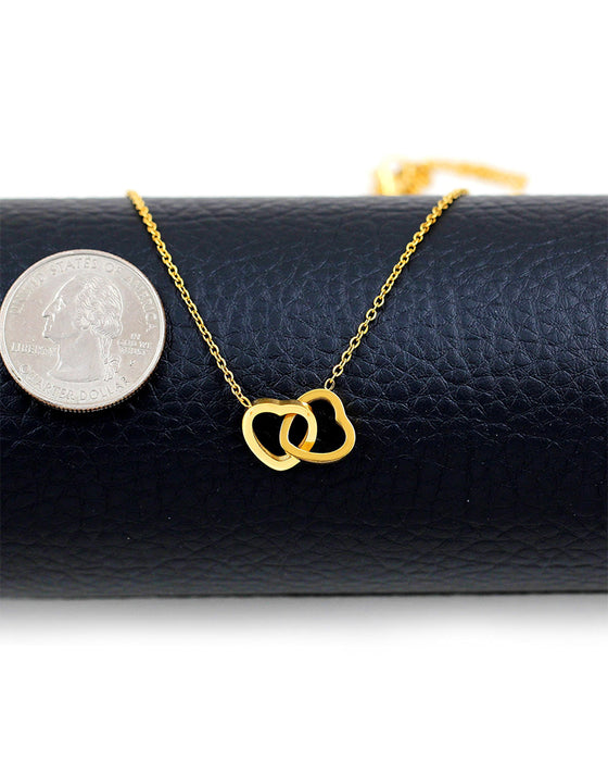 Halsband Benkedja Dubbelhjärta