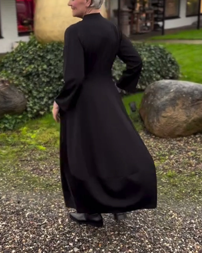 Elegant Och Stilig V-Ringning Klänning