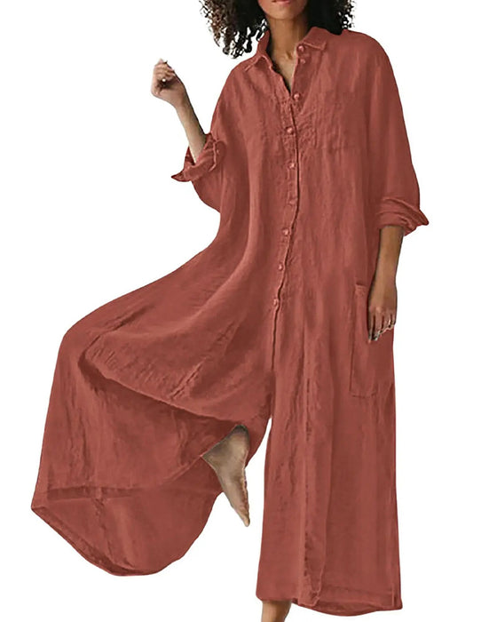 Jumpsuit Slag Löss Draperad Avslappnad