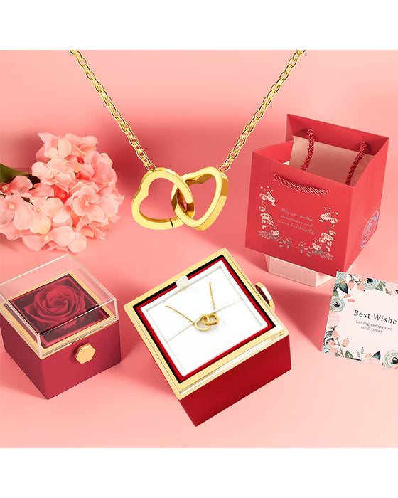 Halsband Benkedja Dubbelhjärta