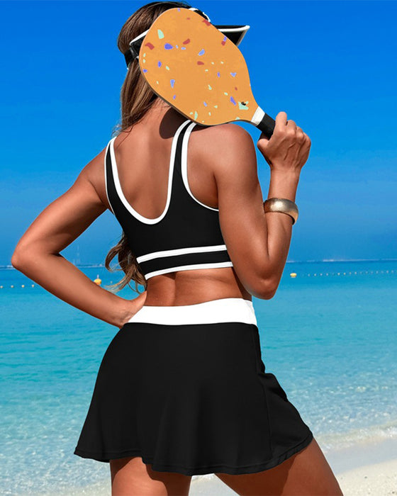 Set Snabbtorkande Tvådelad Baddräktskjol