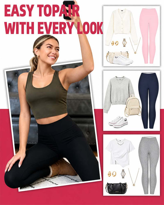 Vinter Tjock Hög Midja Varma Leggings Yogabyxor