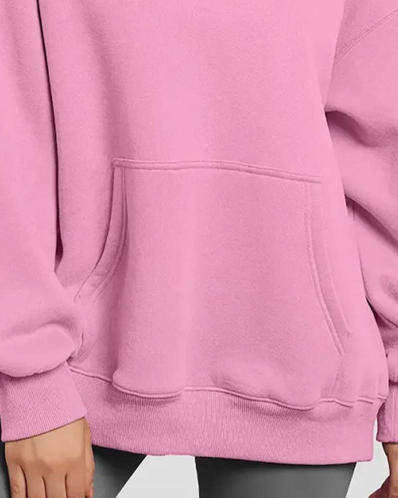 Hoodie Solid Färg Lång Ärm Casual