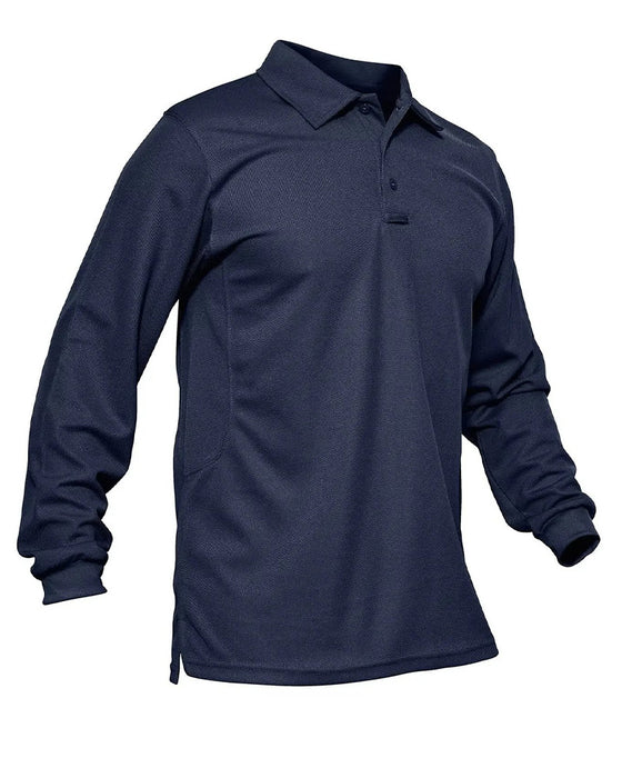 T-Shirt Polo Krage Lång Ärm Avslappnad