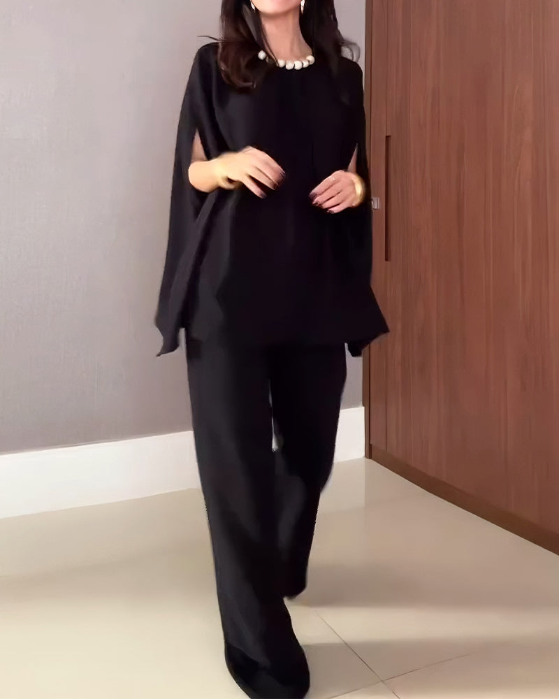 Mässing Lös Blus Med Pärlbroderi