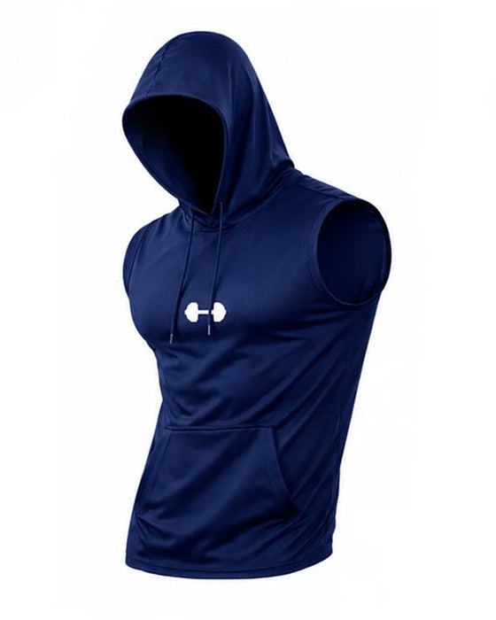 Tank Top Hoodie Tröja Ärmlös Dragsko