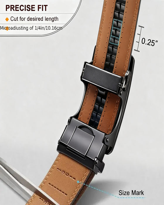 🎁 Läder Ratch Bälte Med Justerbar Spänne💼