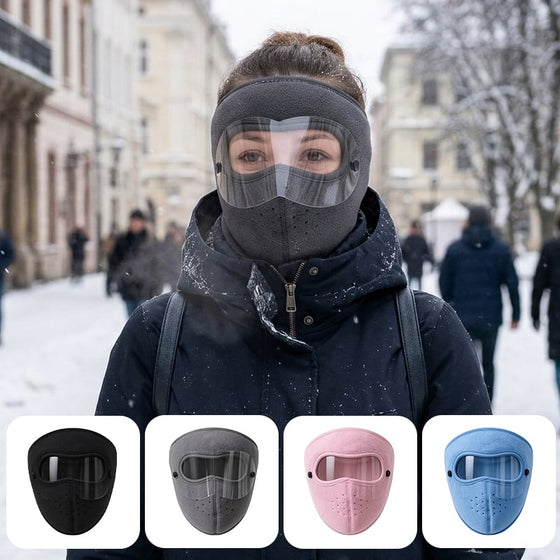 Termiskt Öronskydd Vinter Ansiktsmask Med Skyddande Visir