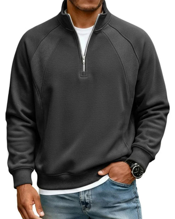 Sweatshirt Halv Zip Ståkrage