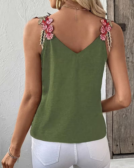 Tanktopp Avslappnad Blommönster