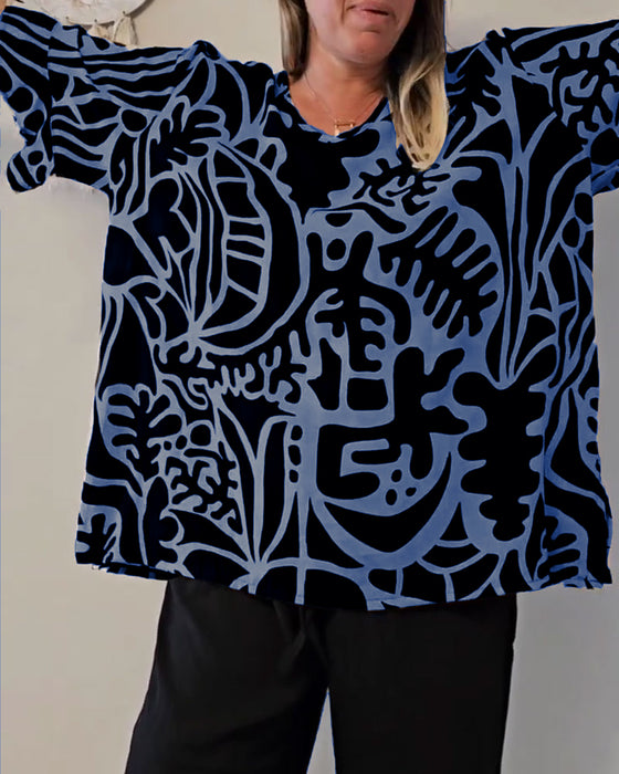 Topp Abstrakt Botaniskt Tryck Lös