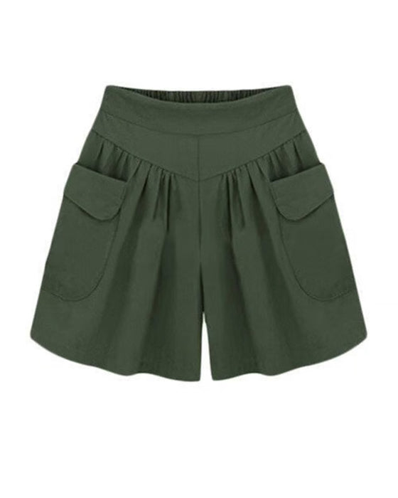 Shorts Lösa Hög Midja Smalnande