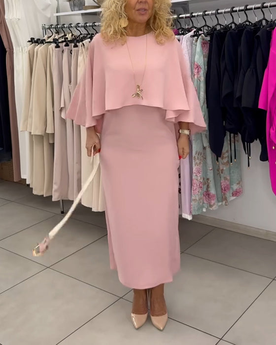 Klänning Fashionable Rund Hals Elegant