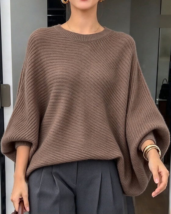Pullover Stilig Fladdermusärm