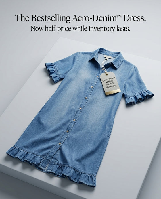 Denimkjolklänning Med Volang