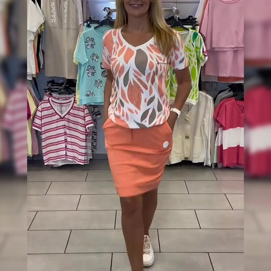 Dräkt Elegant Pendlar Kjol Tvådelad