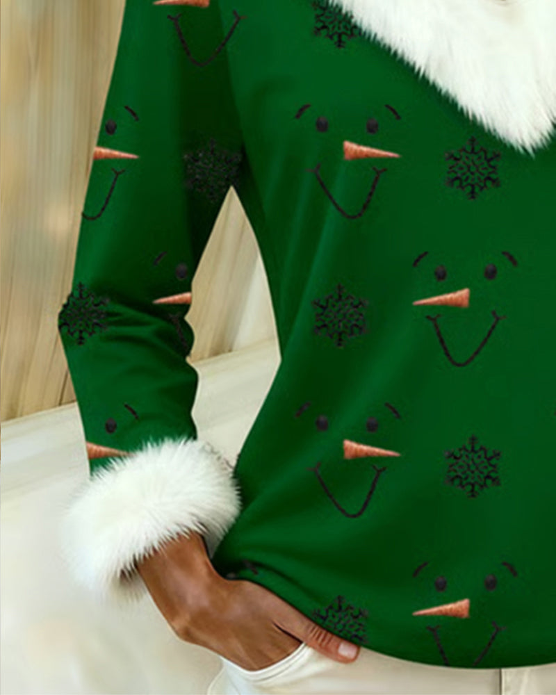 Topp Moderiktig Tryckt Pälskrage