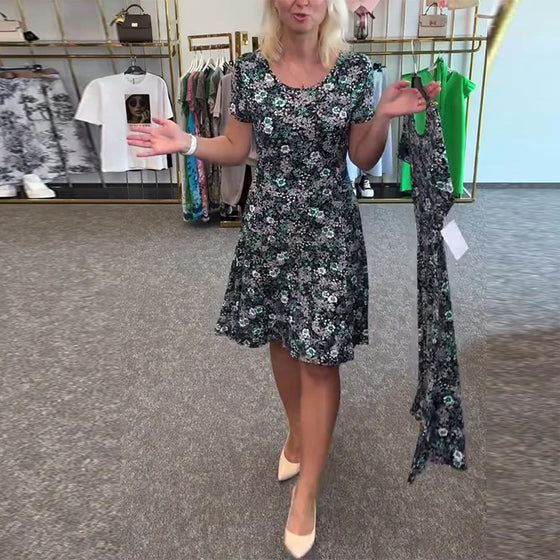 Klänning Stilfull Midjesmäck Tryckt