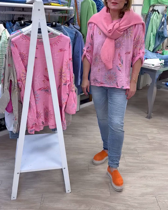 T-Shirt Långärmad Tryckt