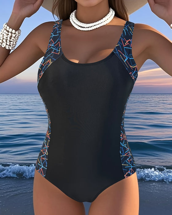 Ett-Delad Mage Kontroll Färgblock Triangel