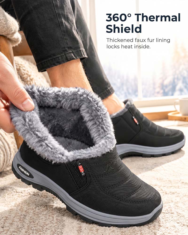 Vinter Tjockfodrade Snökängor, Slip-On Varma Casual Skor För Damer Och Herrar