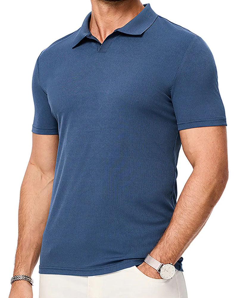 Herr-T-Shirt Avslappnad Krage