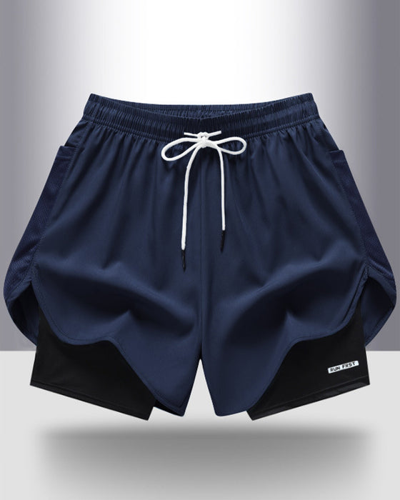 Shorts Andningsbar Snabbtorkande Dubbellager