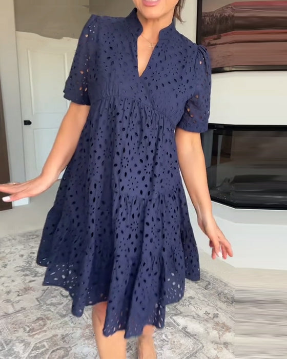 Klänning Ståkrage Urgröpning A-Linje