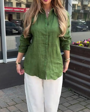Skjorta Slag Lång Ärm Löss