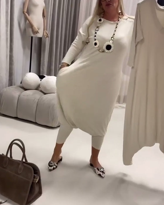 Jumpsuit Enfärgad Långärmad Avslappnad