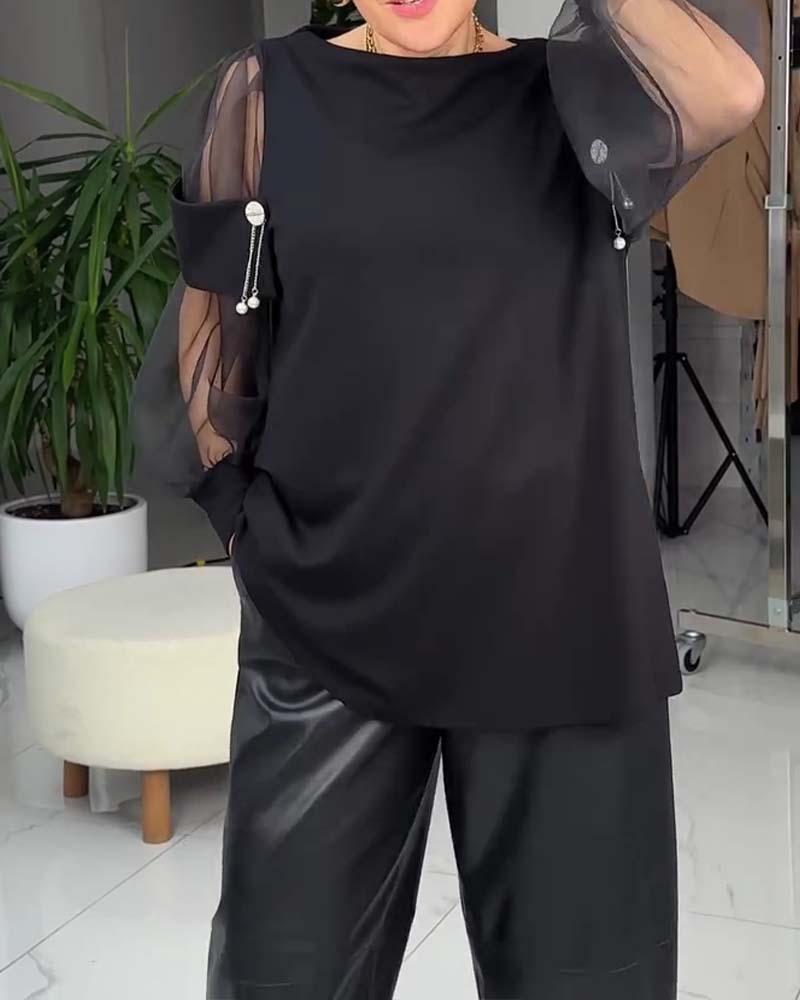 Topp Modig Nät Långärmad