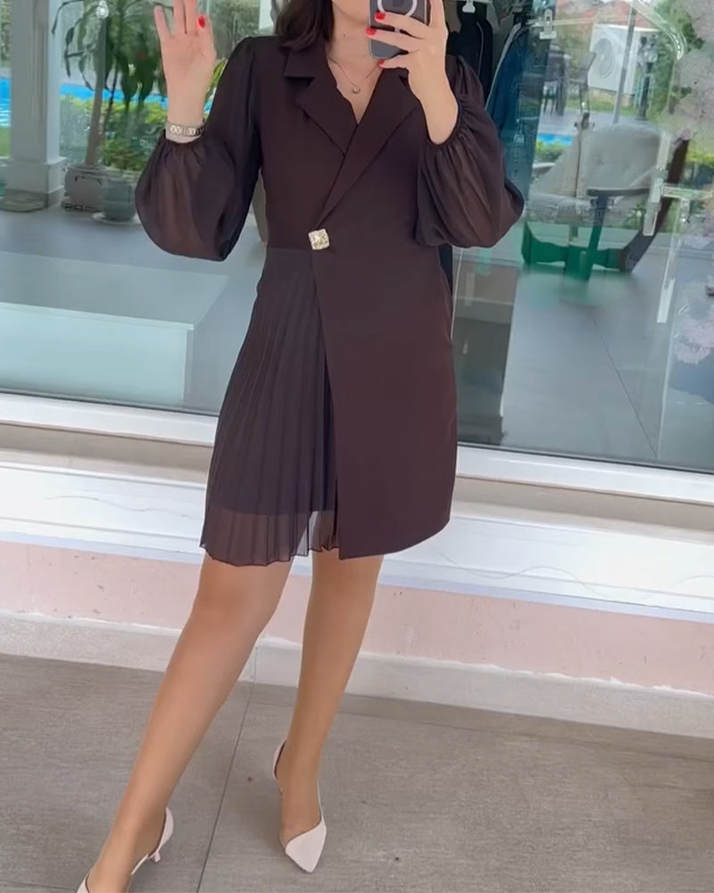 Klänning Lyktärm Chiffong Lappverk Kostym