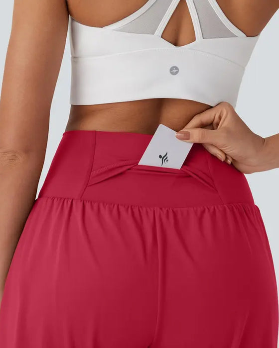 Enfärgade Shorts Hög Midja