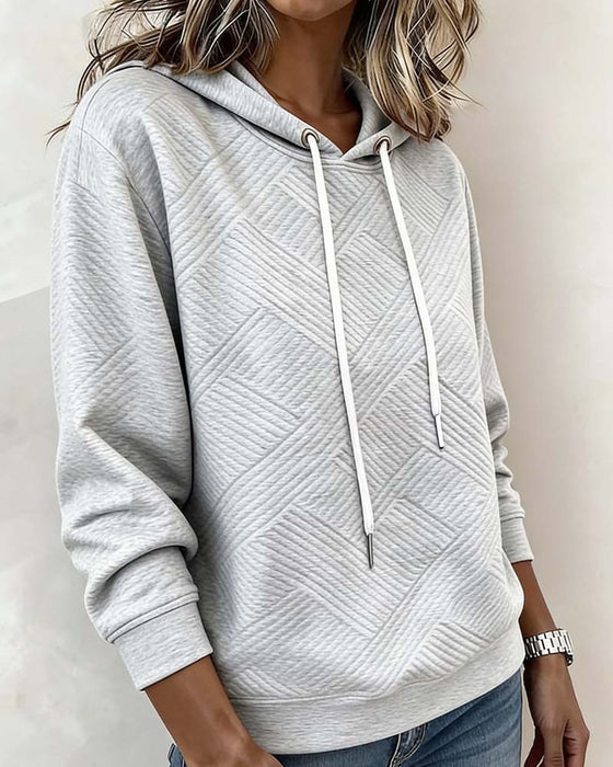 Hoodie Huva Avslappnad Mod