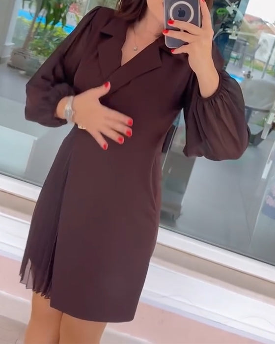 Klänning Lyktärm Chiffong Lappverk Kostym