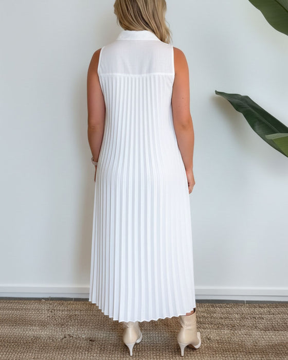 Klänning Kappa V-ringning Ärmlös