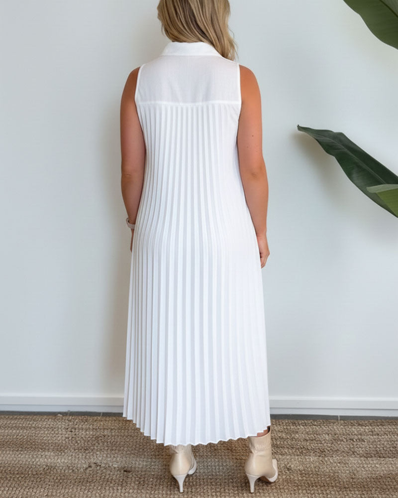 Klänning Kappa V-ringning Ärmlös