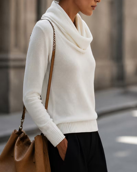 Pullover Mock Neck Slim Fit Lång Ärm