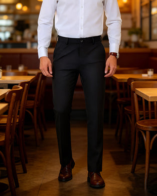 Byxor Herr Stretch Strykfri Golfbyxor, Expanderbar Midja Business Casual