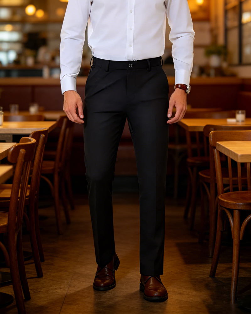 Byxor Herr Stretch Strykfri Golfbyxor, Expanderbar Midja Business Casual